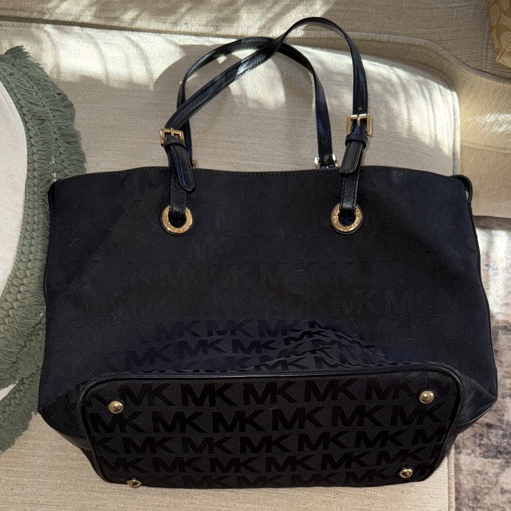 Michael Kors Black and Gold Tote